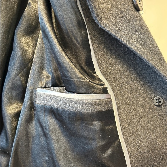 Calvin Klein Wool Blend Belted Trench Coat - Picture 9 of 14